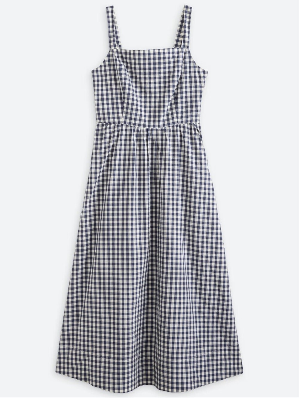 Marine Layer Demi Poplan Navy Gingham Midi Dress Size M